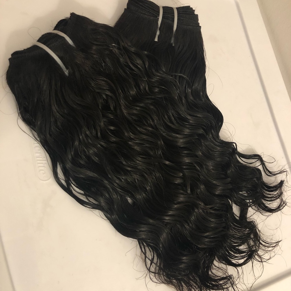 Raw Indian Curly hair 2 bundles of 10”,human hair